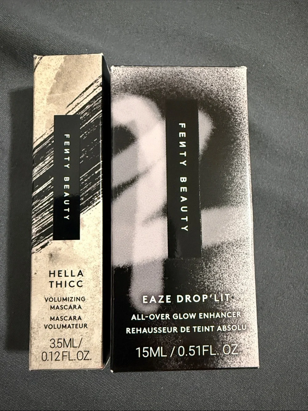 Fenty Beauty Eaze Drop'l It All-Over Glow Enhancer & Hella Thicc Mascara - Black